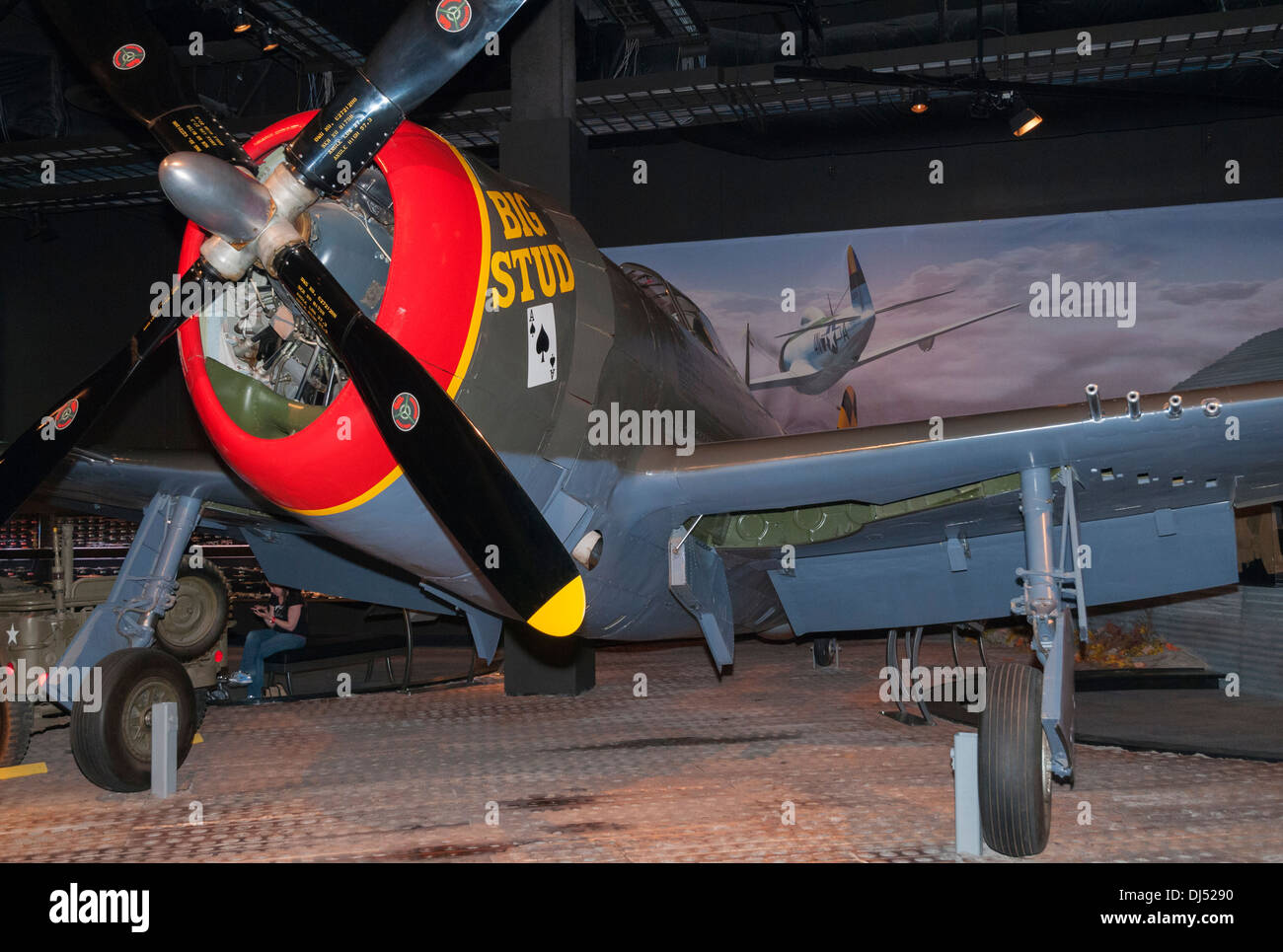 Washington, Seattle, il Museo del Volo, Repubblica P-47D Thunderbolt, WWII attacco a terra di aeromobili Foto Stock