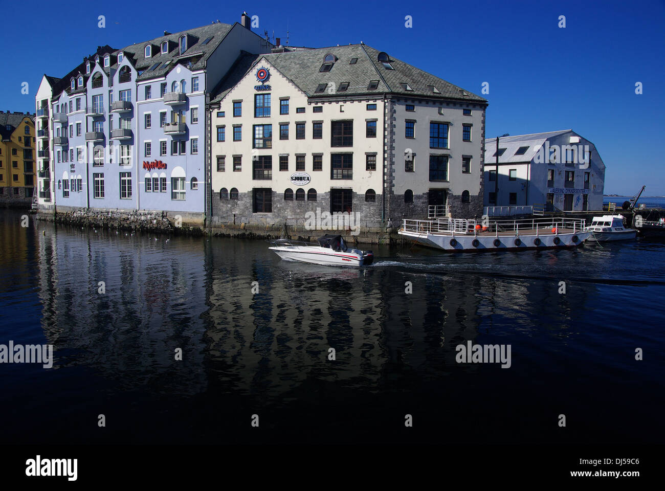 Alesund Downtown Foto Stock