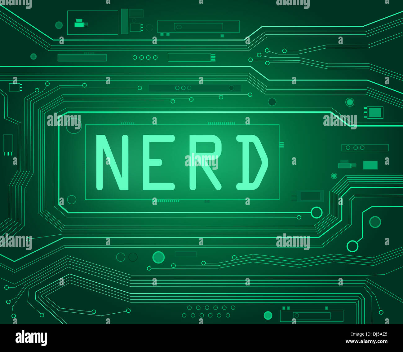 Concetto di nerd. Foto Stock
