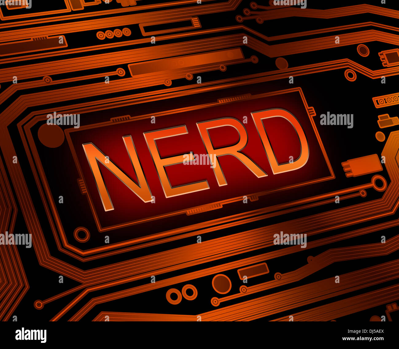 Concetto di nerd. Foto Stock