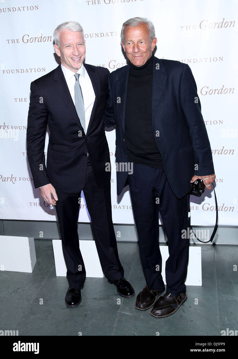 Anderson Cooper, Peter Beard il Gordon Parks Centennial Gala presso il Museo di Arte Moderna di New York City, Stati Uniti d'America - 05.06.12 Foto Stock