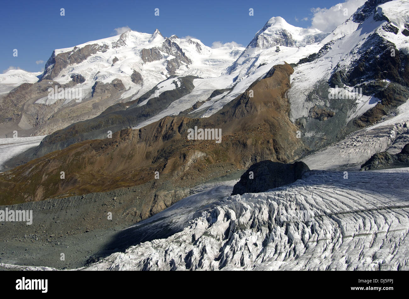 Monte Rosa massiccio, Svizzera Foto Stock