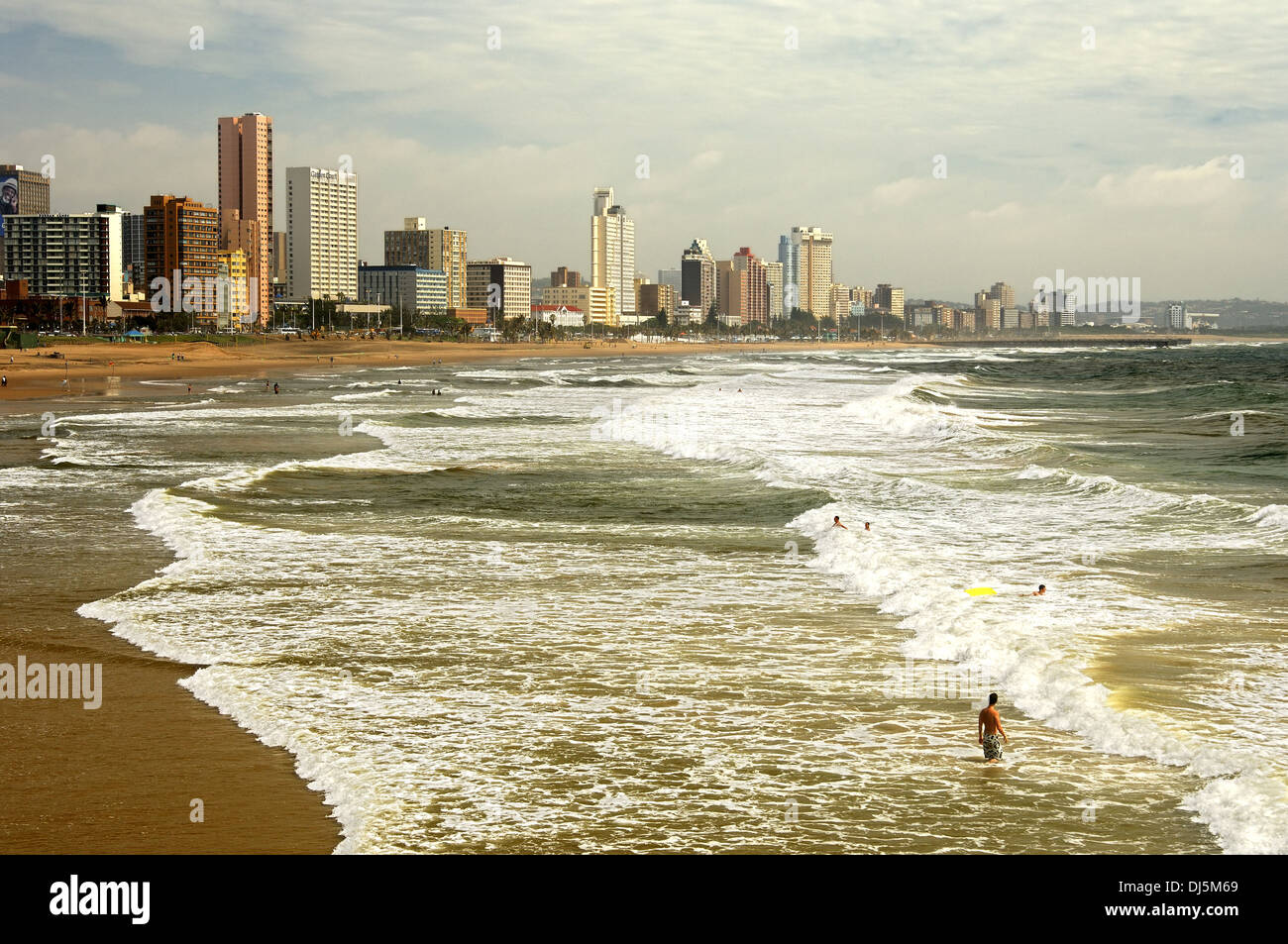 Golden Mile beach, Durban, RSA Foto Stock