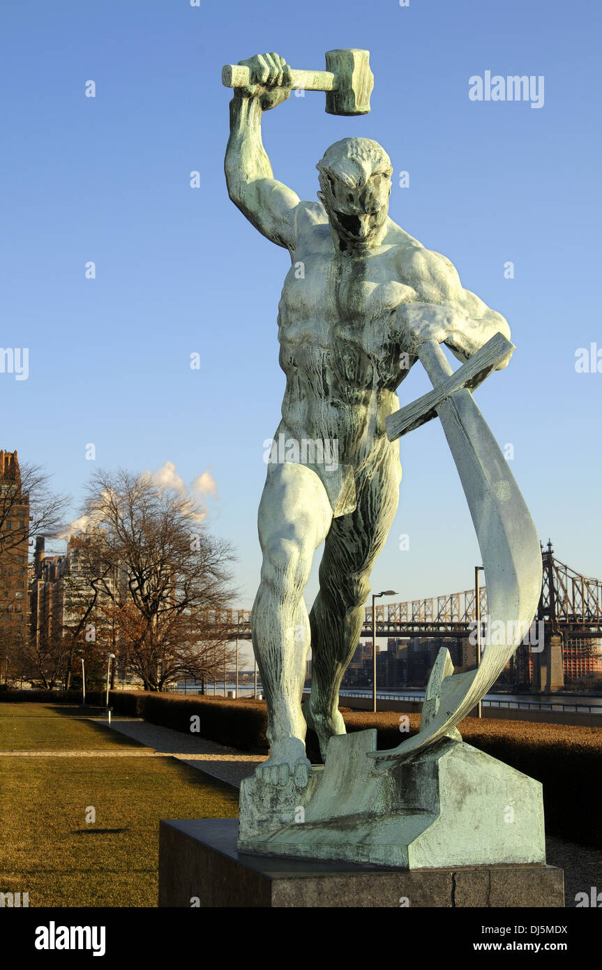 Anti-war memorial, New York Foto Stock
