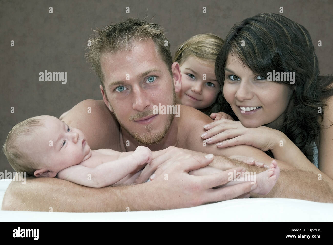 Famiglia felice Foto Stock