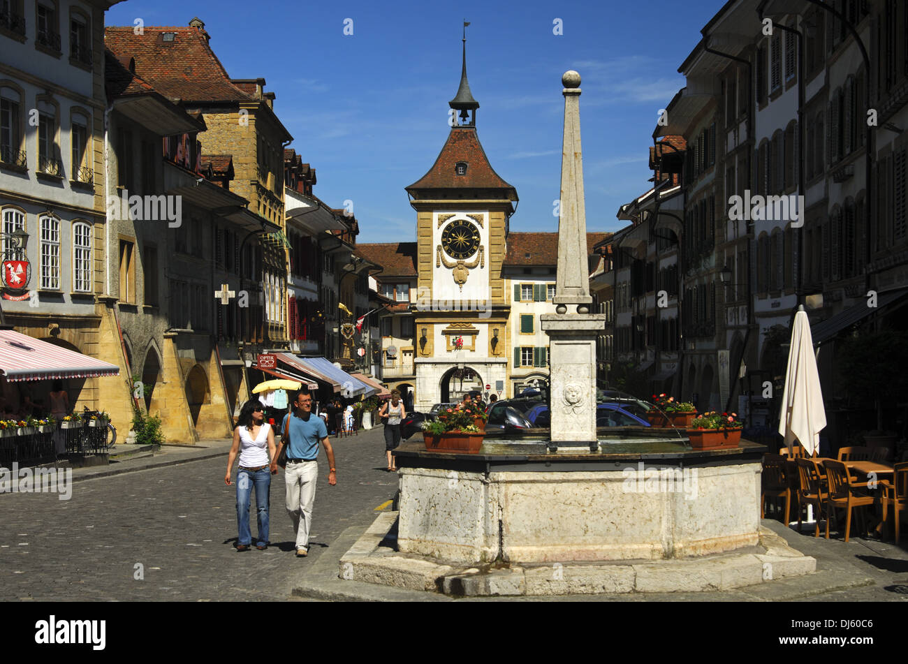City Gate di Morat, Svizzera Foto Stock