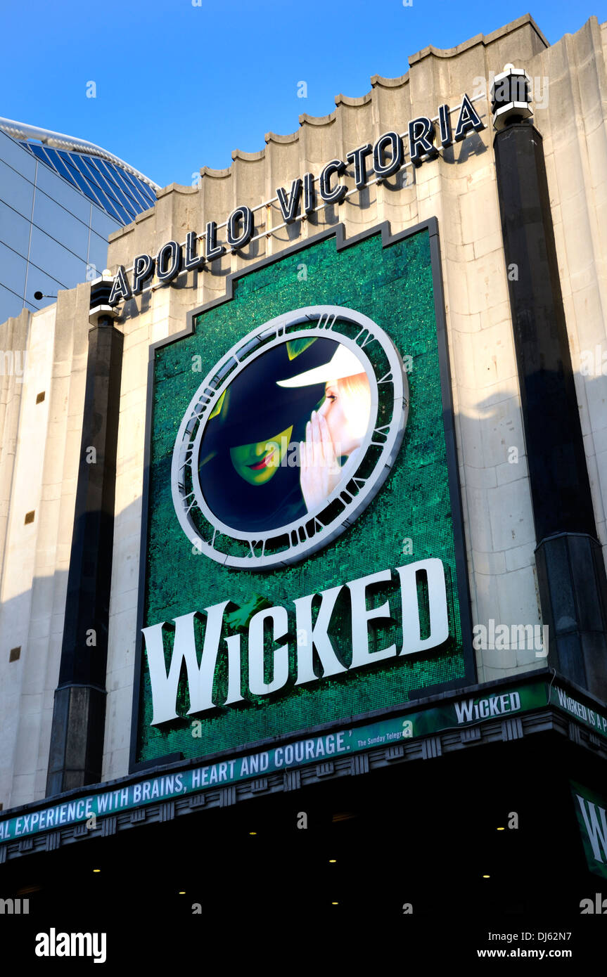 Londra, Inghilterra, Regno Unito. "Wicked" al Teatro Apollo Victoria Foto Stock