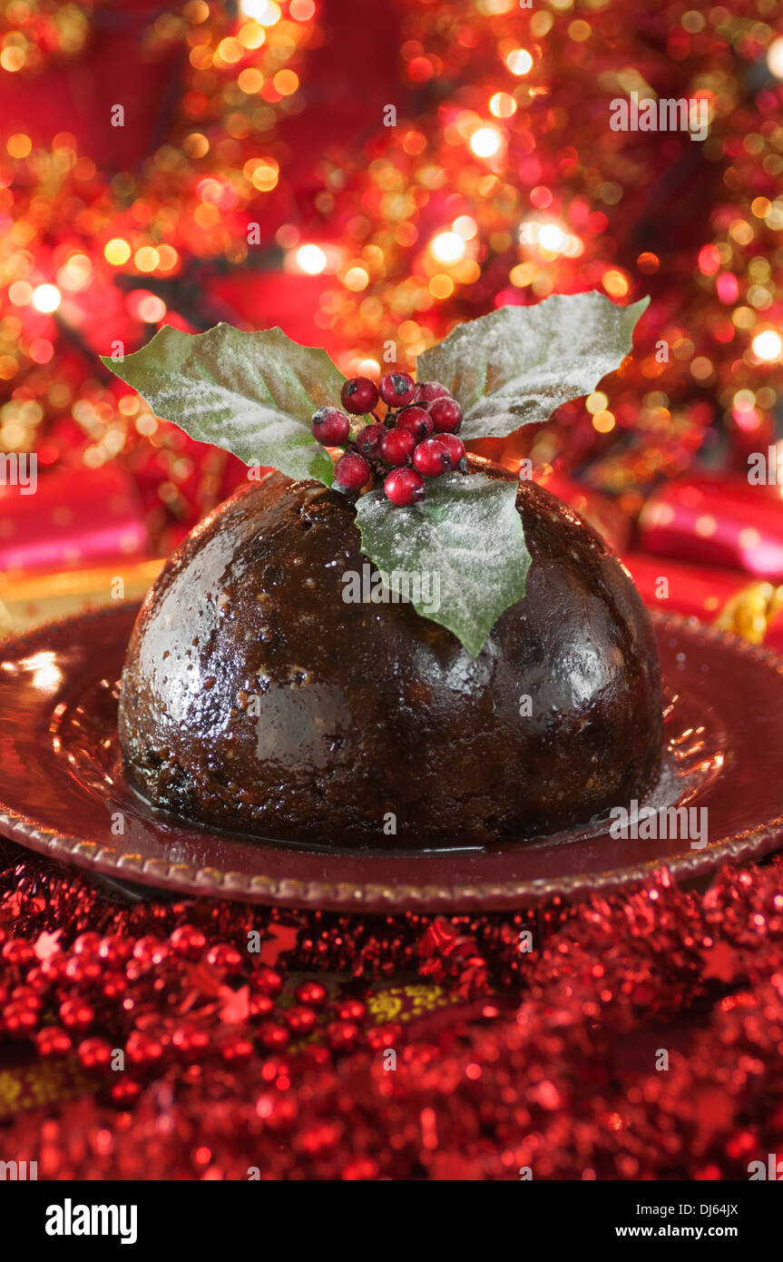 Pudding natalizio. Festa tradizionale dessert Foto Stock