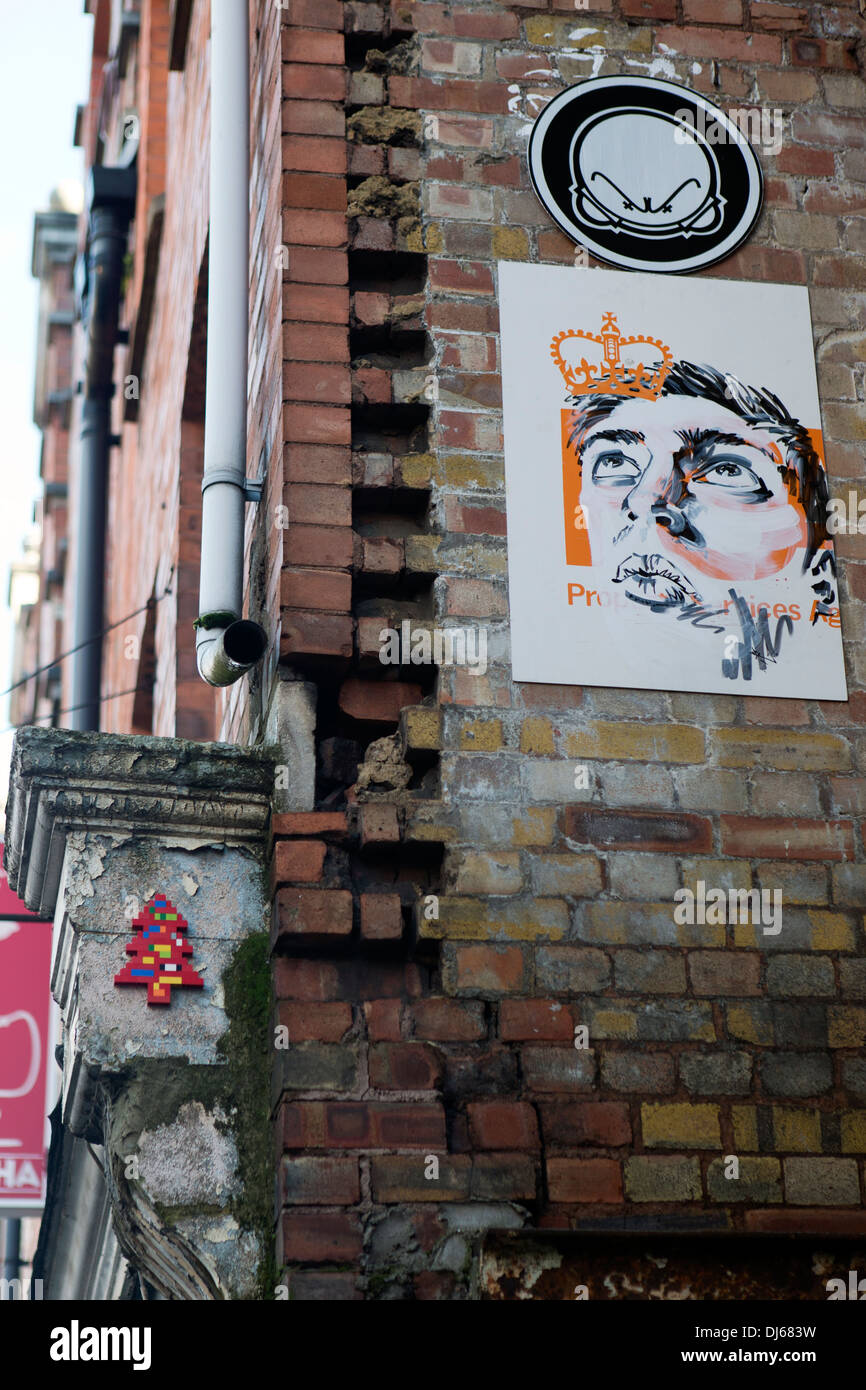 Street Art, Hanbury street Londra, Inghilterra. Foto Stock