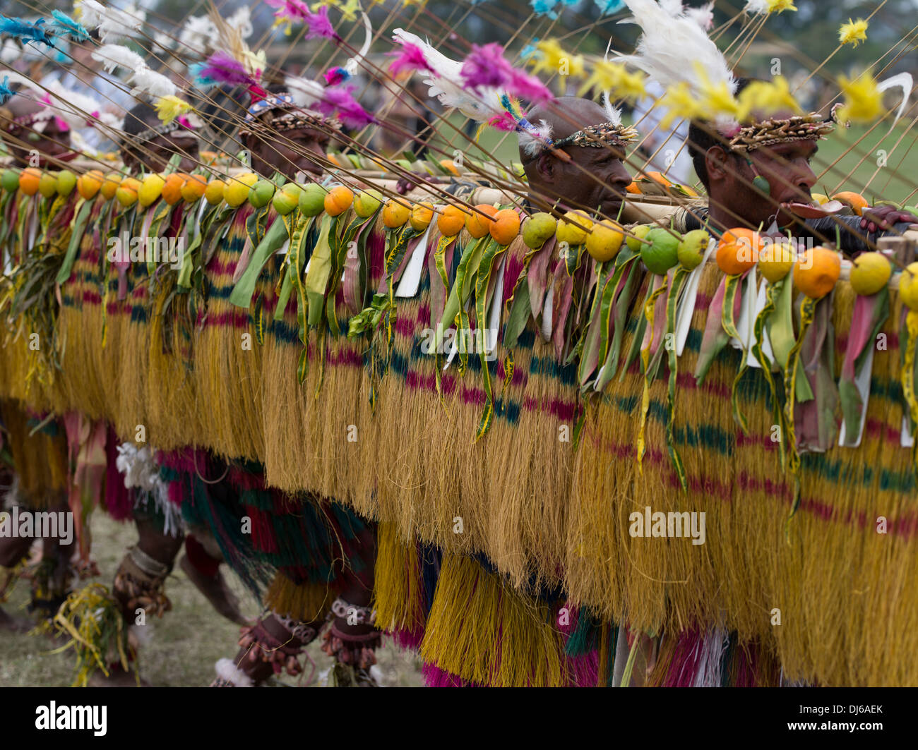 Marangis Dragon Dance, Madang Provincia - Goroka Show, Papua Nuova Guinea Foto Stock