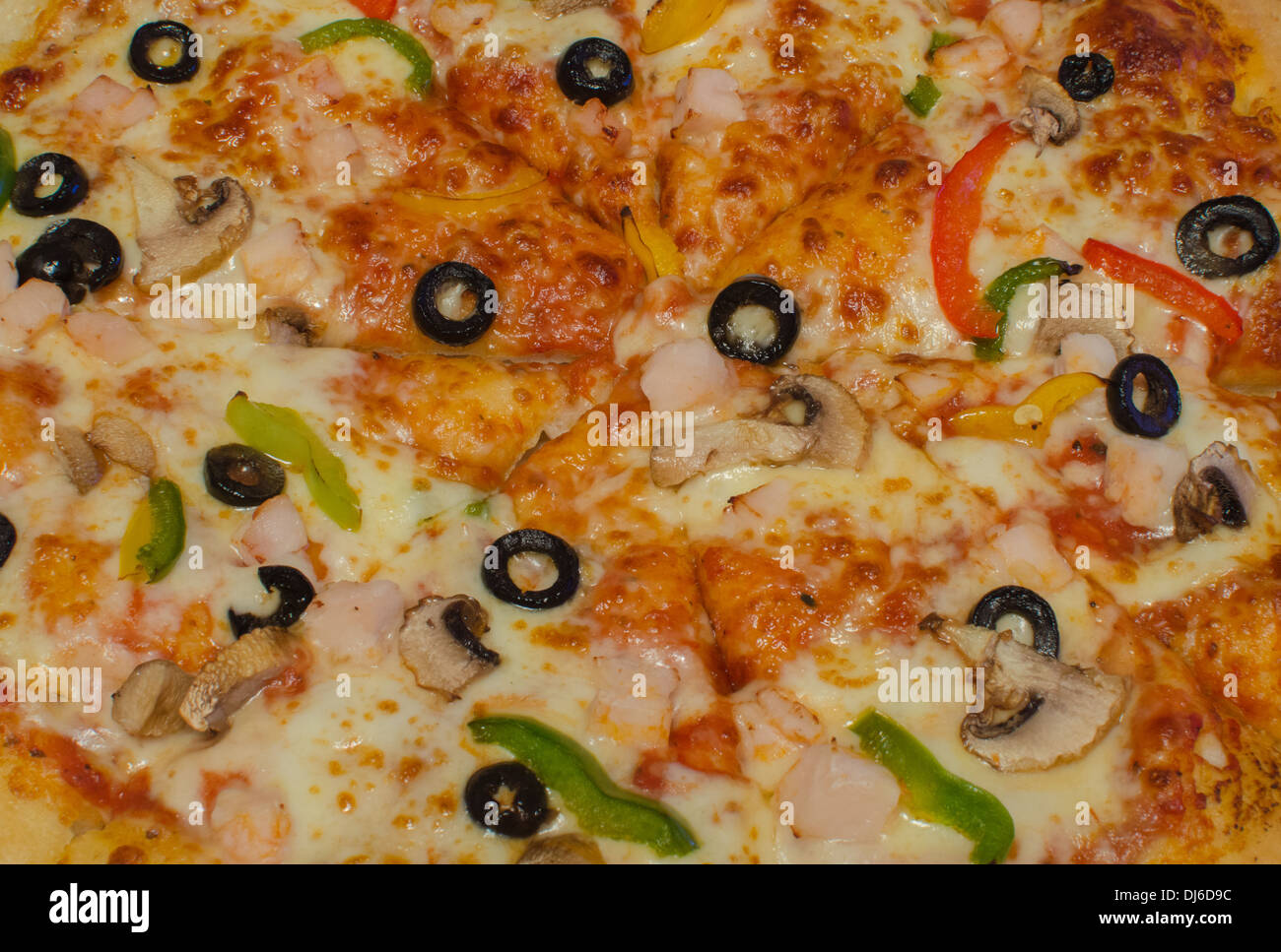 Pizza, Fette, Due, vegetali Foto Stock