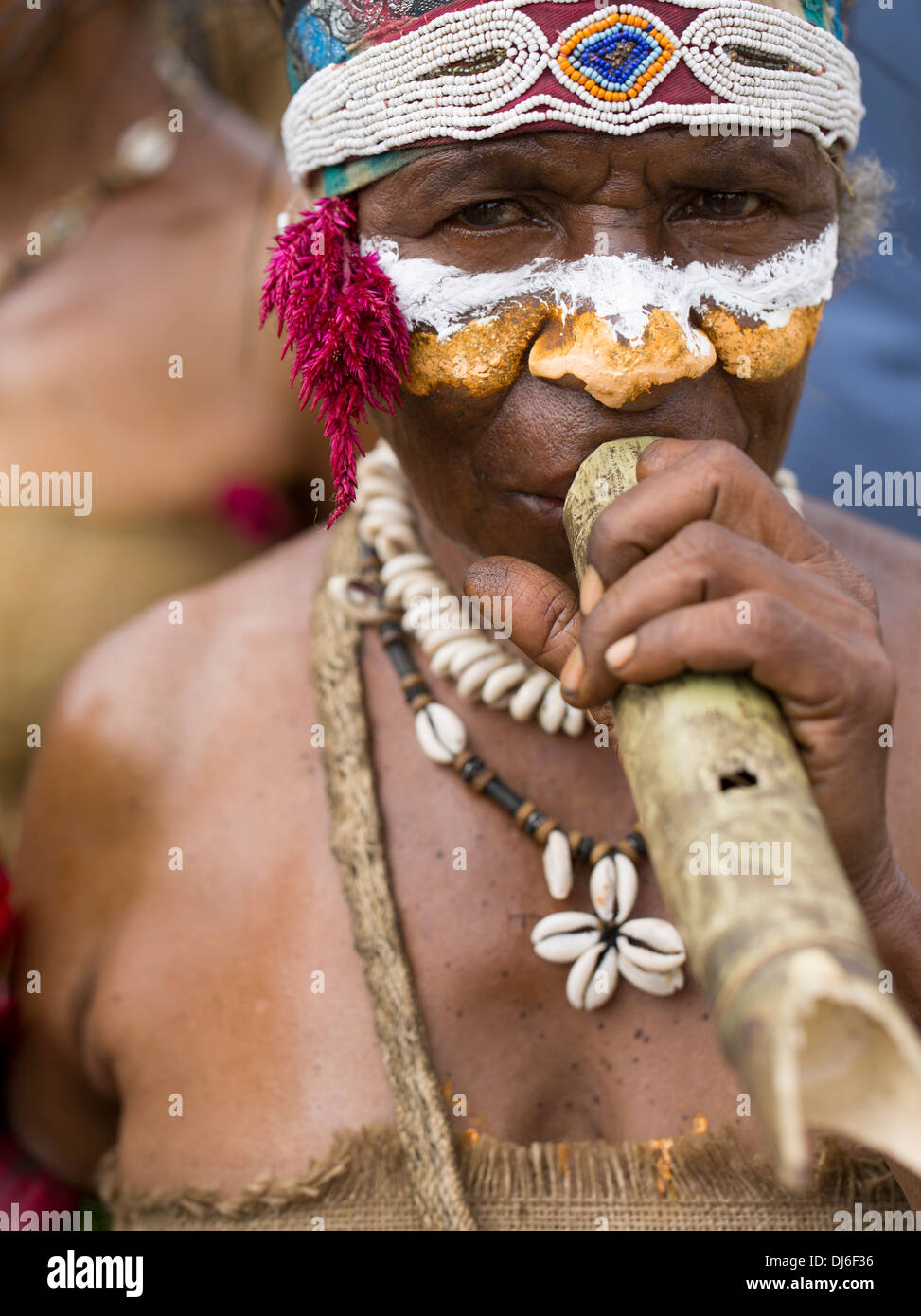 Gilpaunek Kolkole, Ele Cultura Gruppo, Chimbu Provincia - Goroka Show, Papua Nuova Guinea Foto Stock