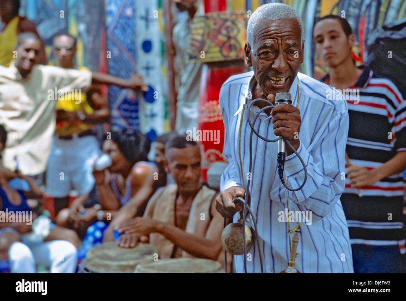 Rhumba cantante, Havana, Cuba Foto Stock