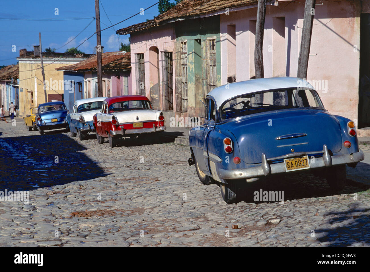 Vintage American Cars, Trinidad, Cuba Foto Stock
