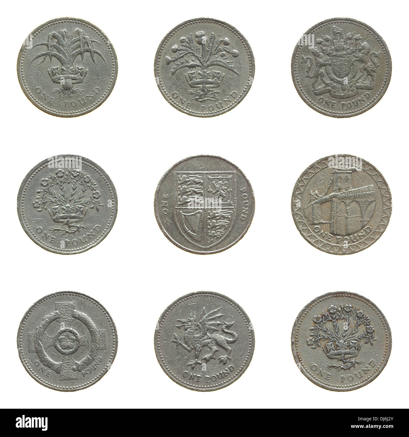 Valuta britannica coin Foto Stock