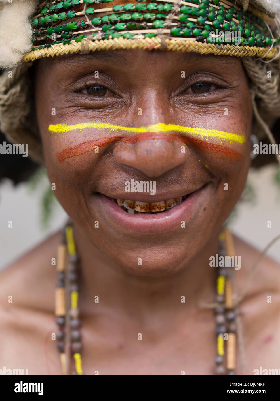 Donna tribale, Goroka Show, Papua Nuova Guinea. Foto Stock