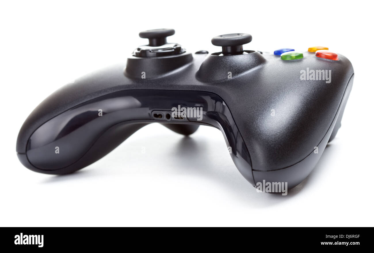 Il controller di gioco isolato su uno sfondo bianco Foto Stock