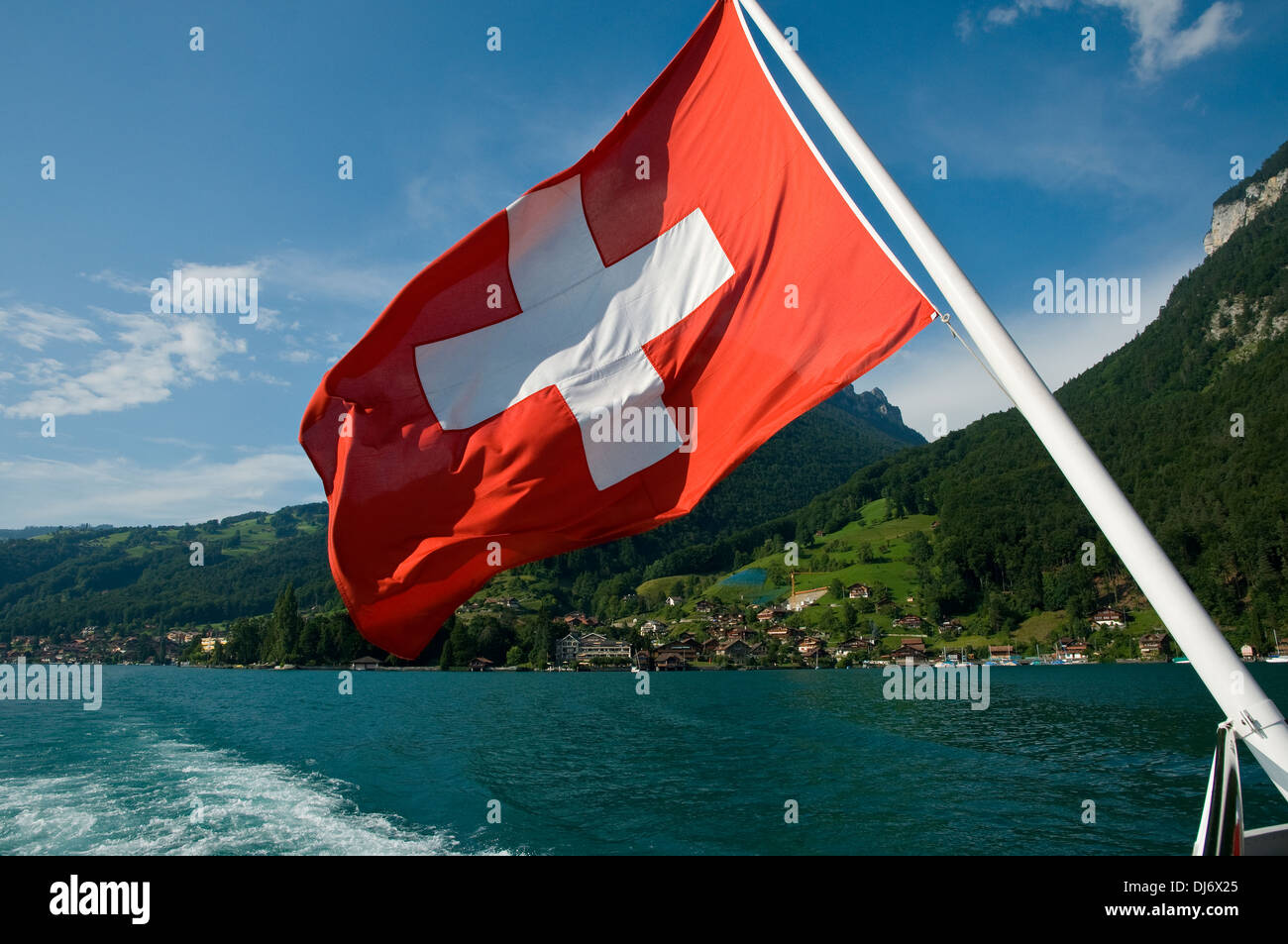 L'Europa. La Svizzera, Canton Berna. Oberland Bernese, Thunersee. Foto Stock