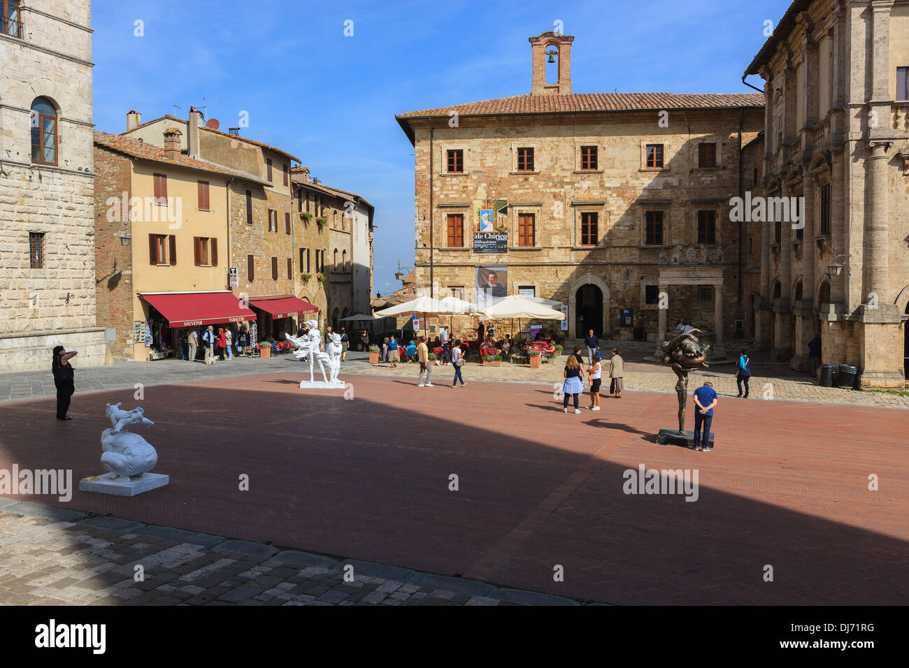 Il Montepulciano è una medievale e rinascimentale, la città di collina e comune in provincia di Siena in Toscana meridionale, Italia Foto Stock