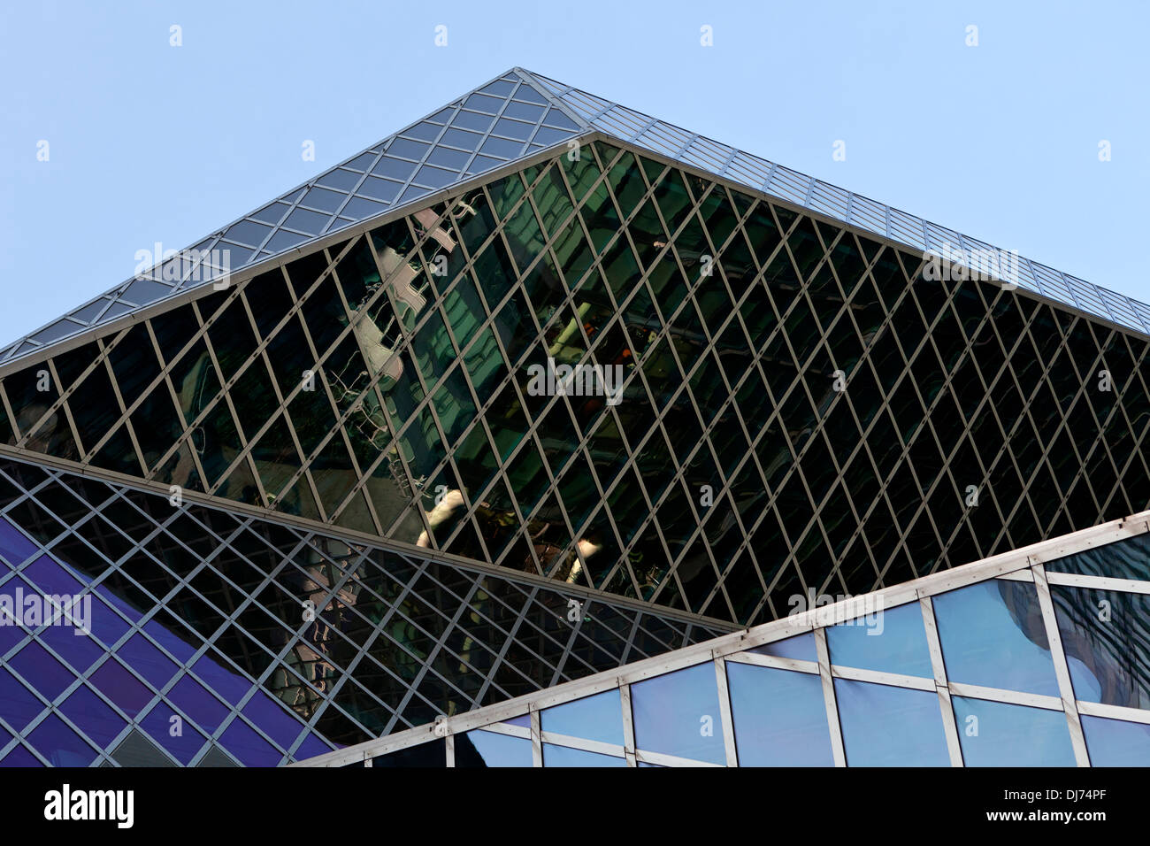 WA07424-00...WASHINGTON - ramo principale della Biblioteca Pubblica di Seattle sul 4° Avenue a Seattle. Foto Stock