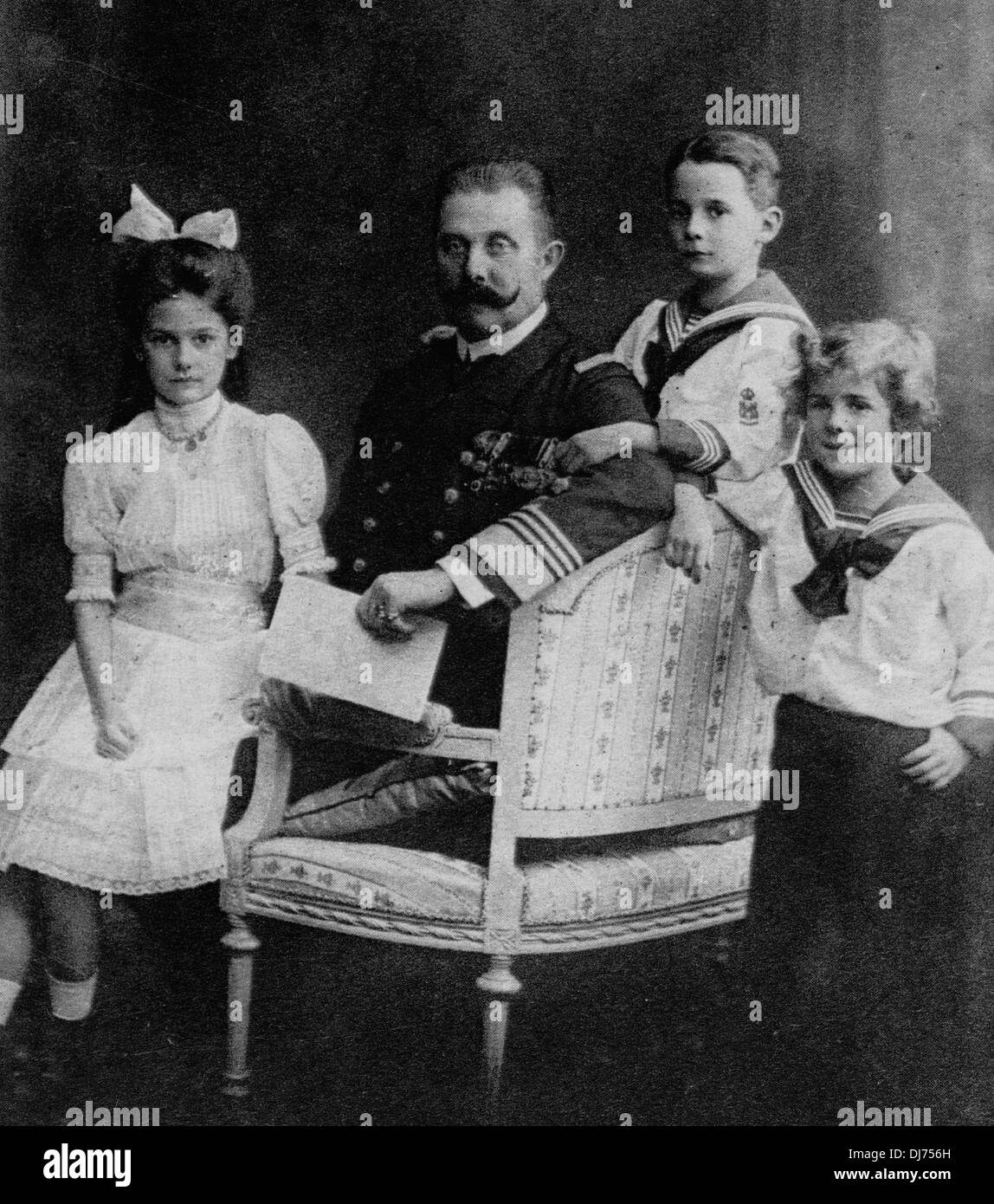Arciduca Franz Ferdinand & Figli, circa 1912 Foto Stock
