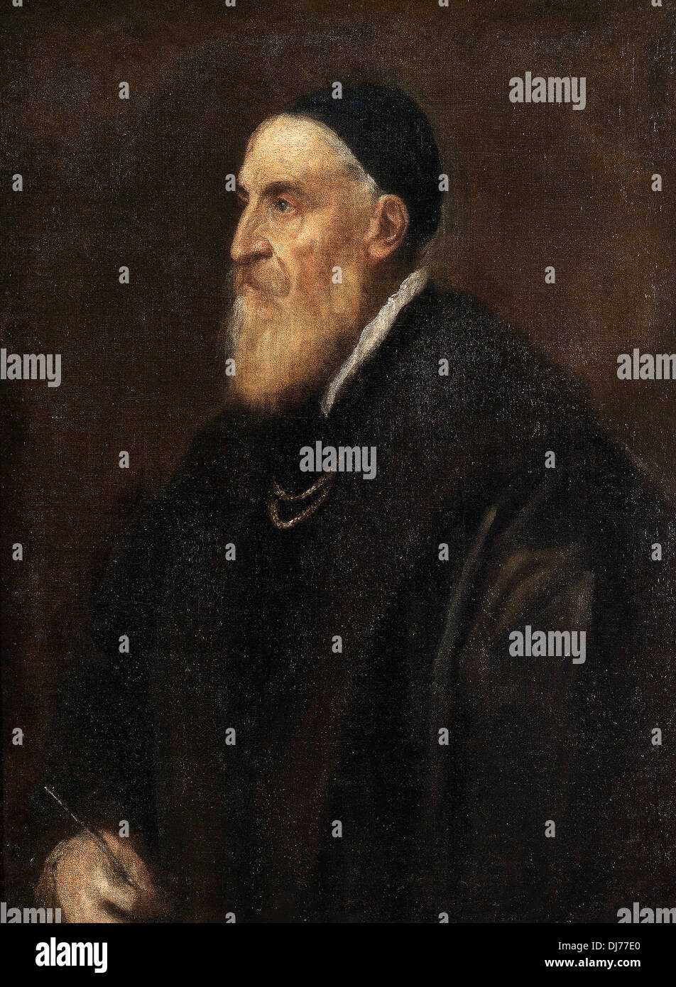 Tiziano, Tiziano Vecellio, ritratto di auto Foto Stock