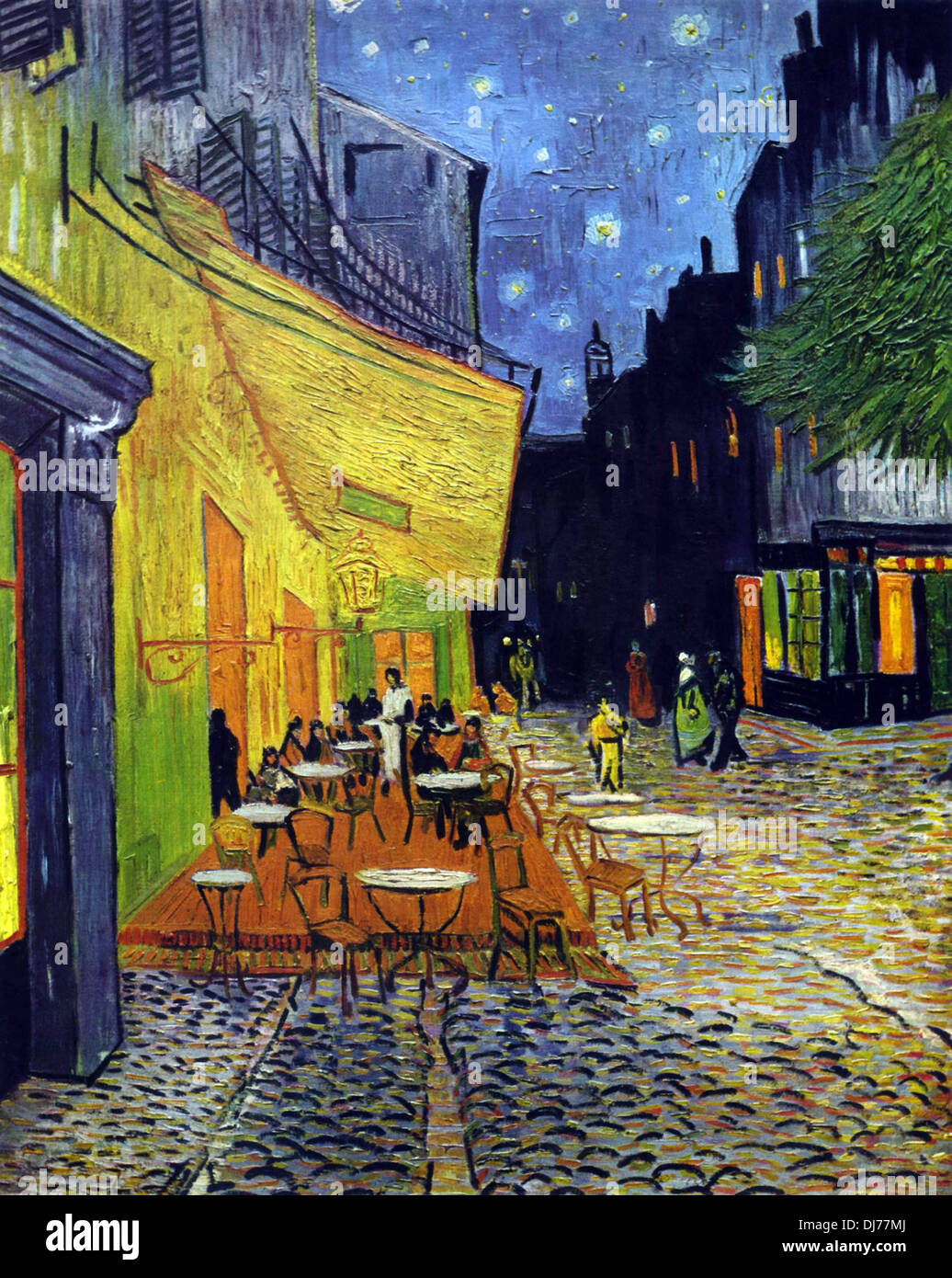 Cafe terrazza durante la notte di Vincent van Gogh Foto Stock