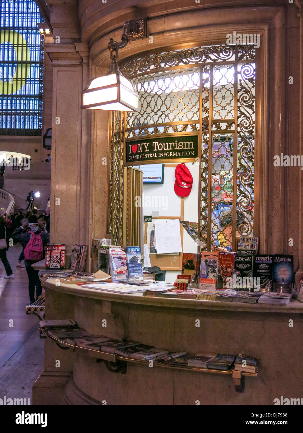 Informazioni turistiche finestra in Grand Central Terminal, NYC Foto Stock
