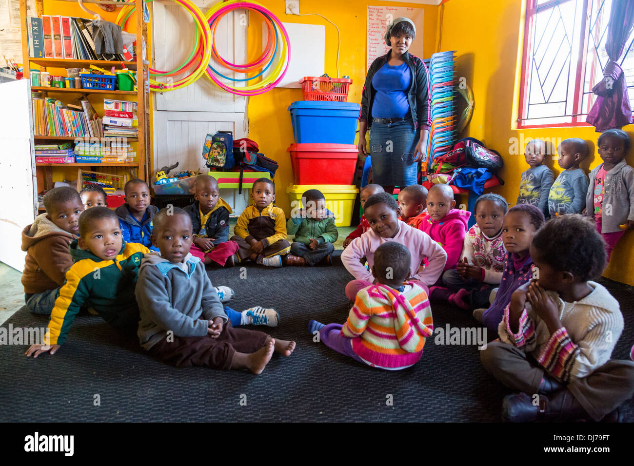 Sud Africa, Cape Town. Giorno-struttura di cura per i bambini piccoli. Foto Stock