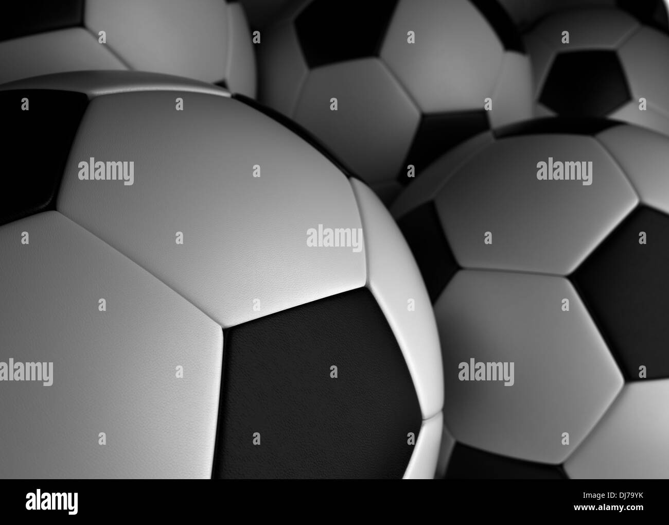 Sfondo con calcio (alta resulotion Computer immagine generata) Foto Stock