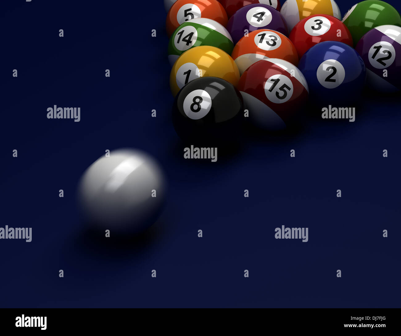 Palle da biliardo (Hi computer risoluzione immagine generata) Foto Stock