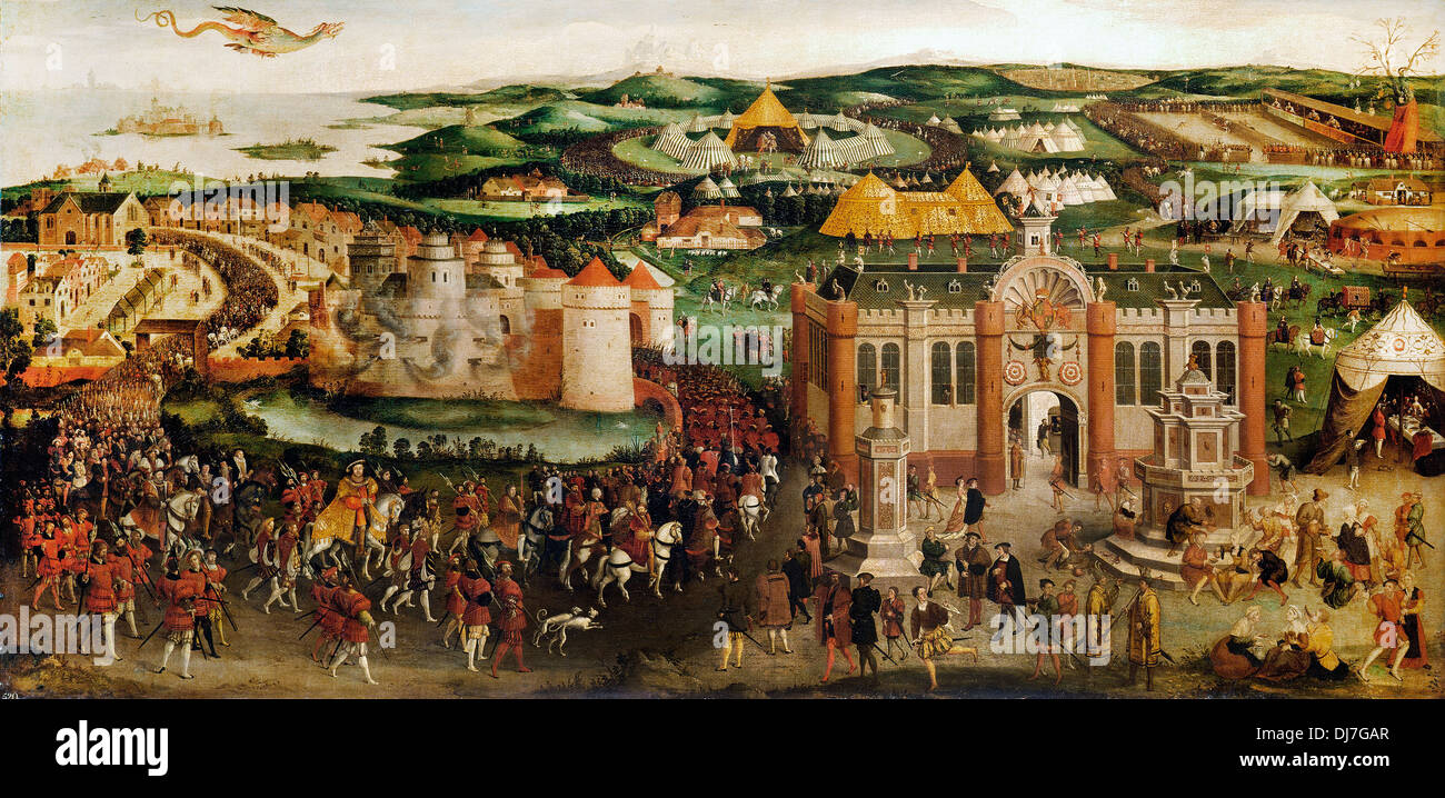 La British School. Settore del tessuto d'Oro 1545 olio su tela. Collezione Reale del Regno Unito. Foto Stock