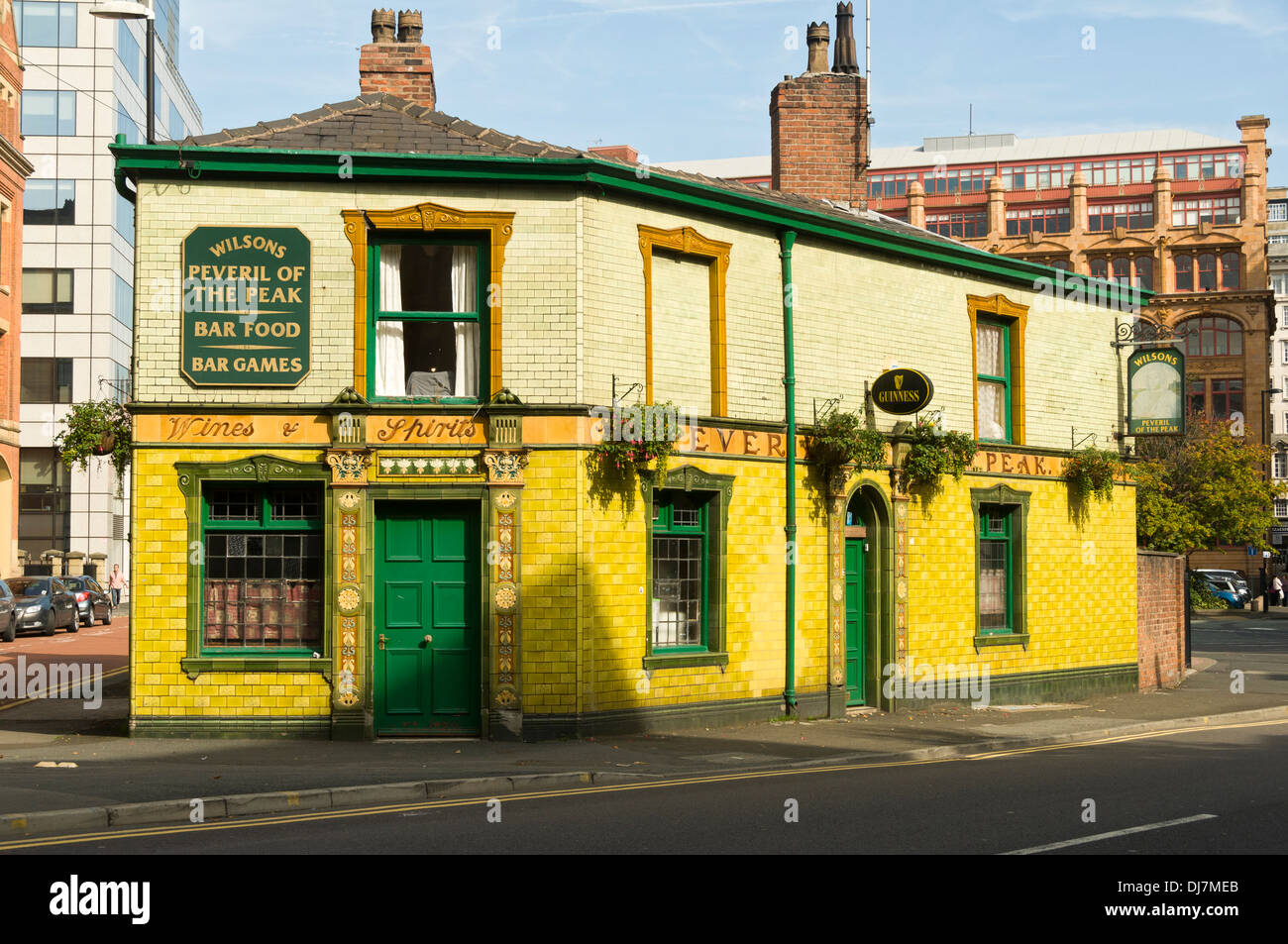 La: Peveril del picco public house, Great Bridgewater Street, Manchester, Inghilterra, Regno Unito Foto Stock