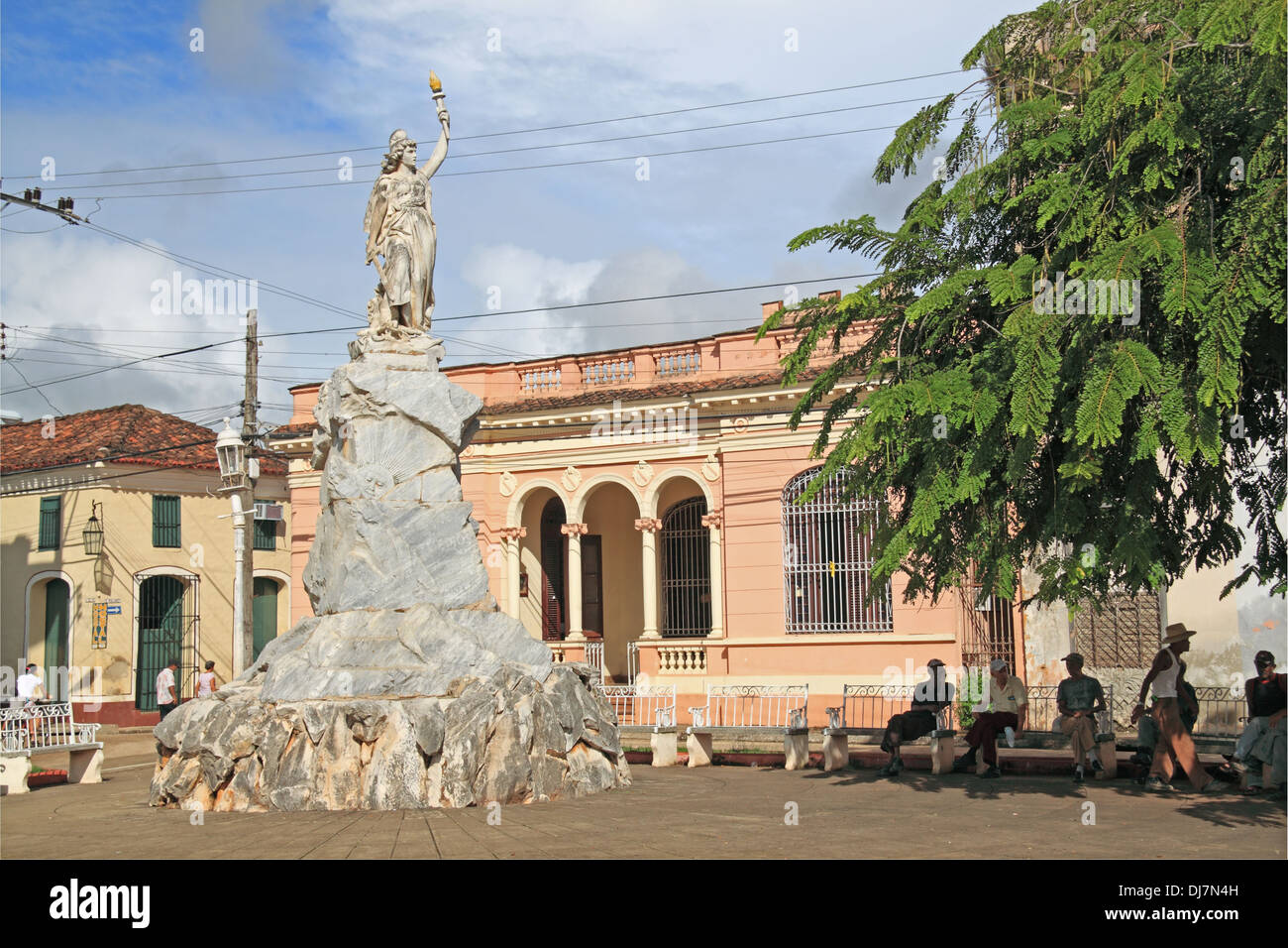 Estatua de la Libertad (Statua della Libertà), Remedios, provincia di Villa Clara, Cuba, il Mare dei Caraibi e America centrale Foto Stock