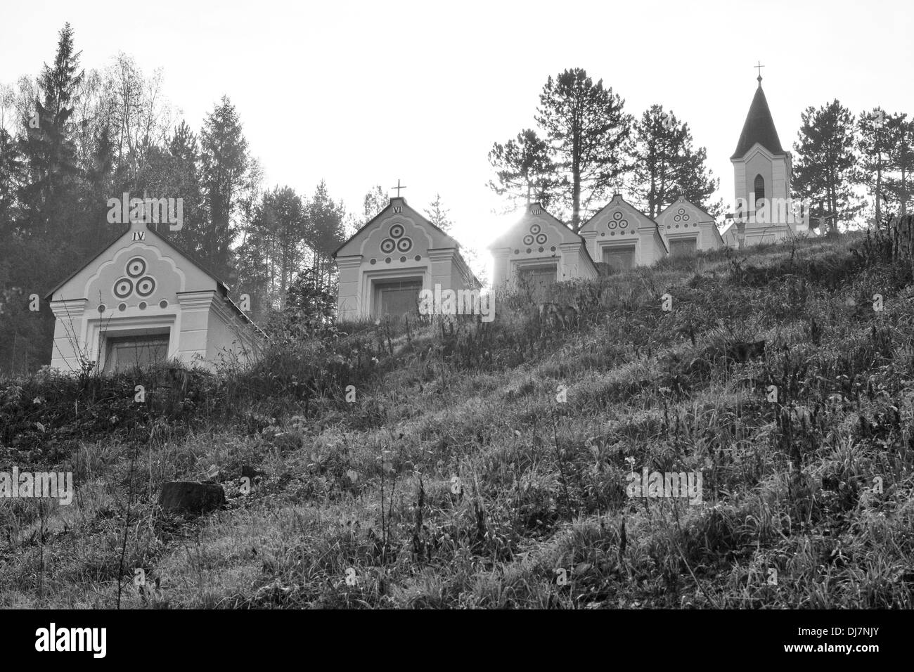 Il calvario in collina Foto Stock