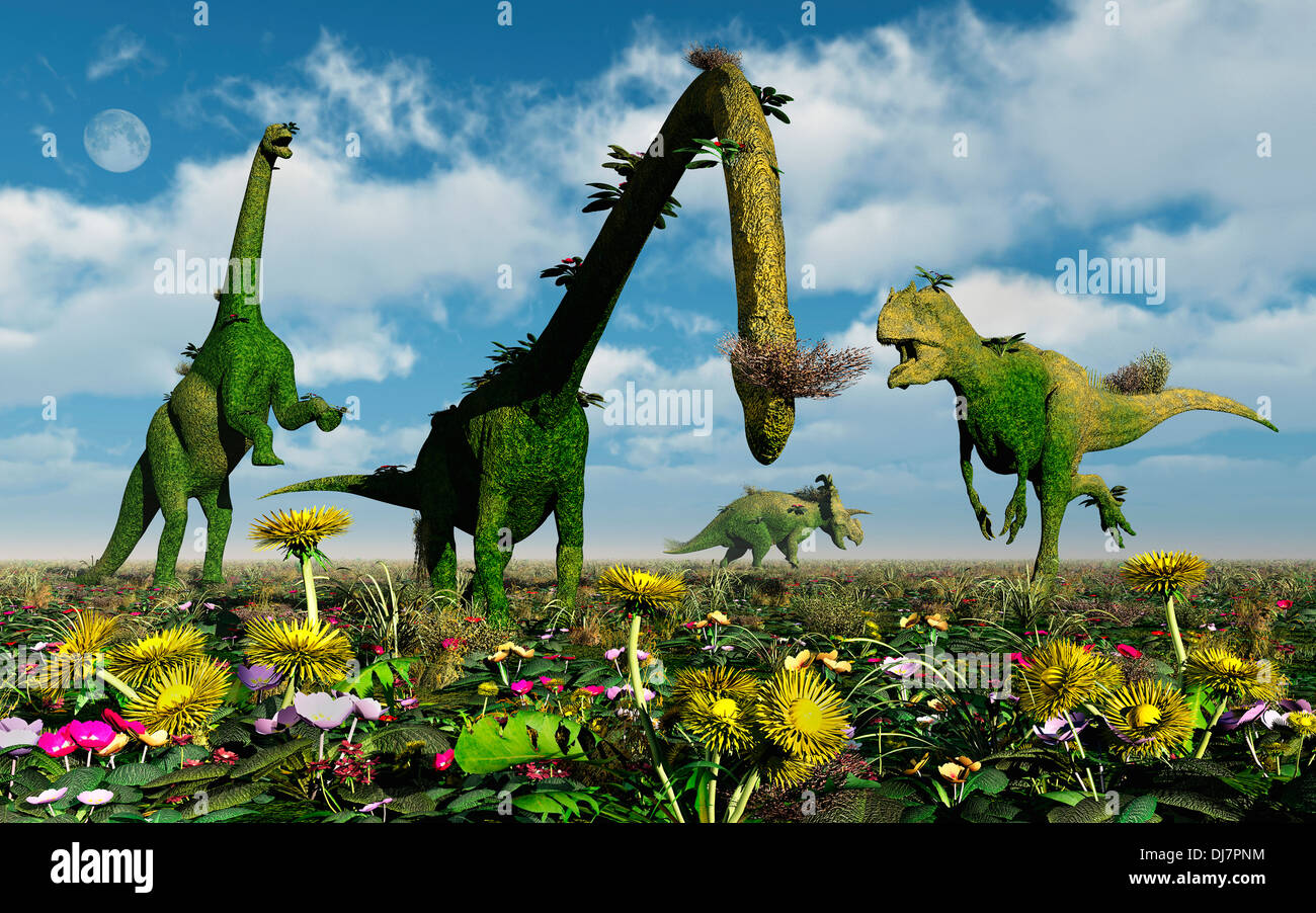 Giardino di dinosauri.1. Foto Stock