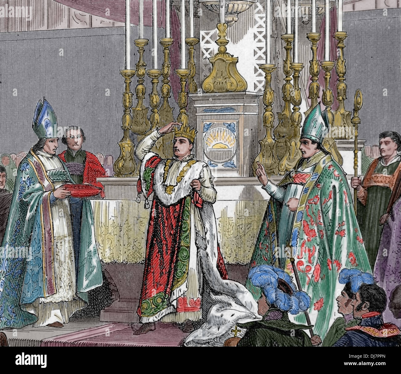 Napoleone Bonaparte (1769-1821). L incoronazione di Napoleone. Notre Dame de Paris, 2 dicembre. Foto Stock