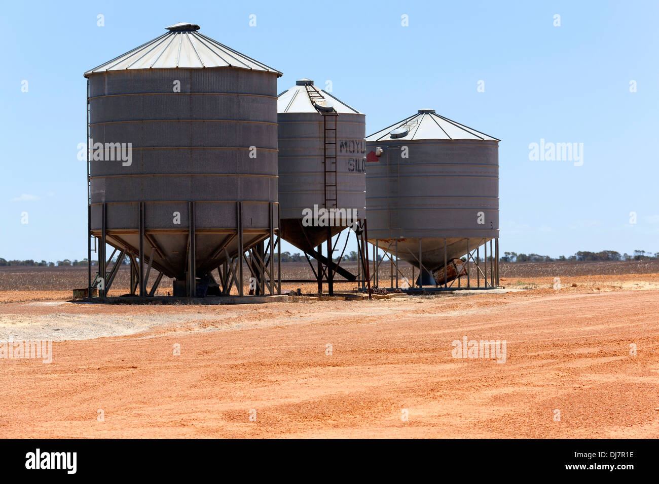 Silos per il grano, Murchison Australia Occidentale Foto Stock