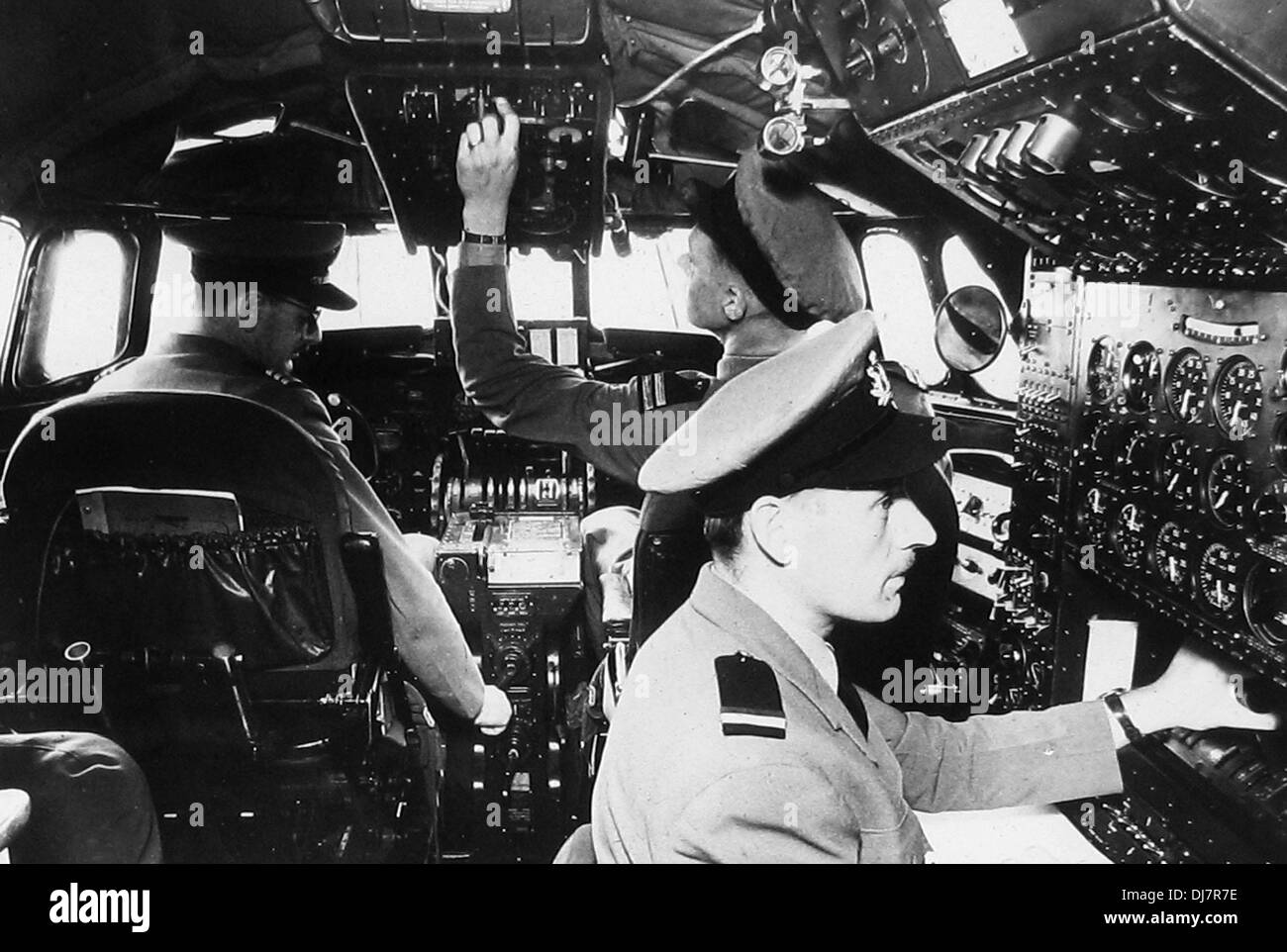 Lockheed Constellation Cockpit eventualmente 1940s Foto Stock
