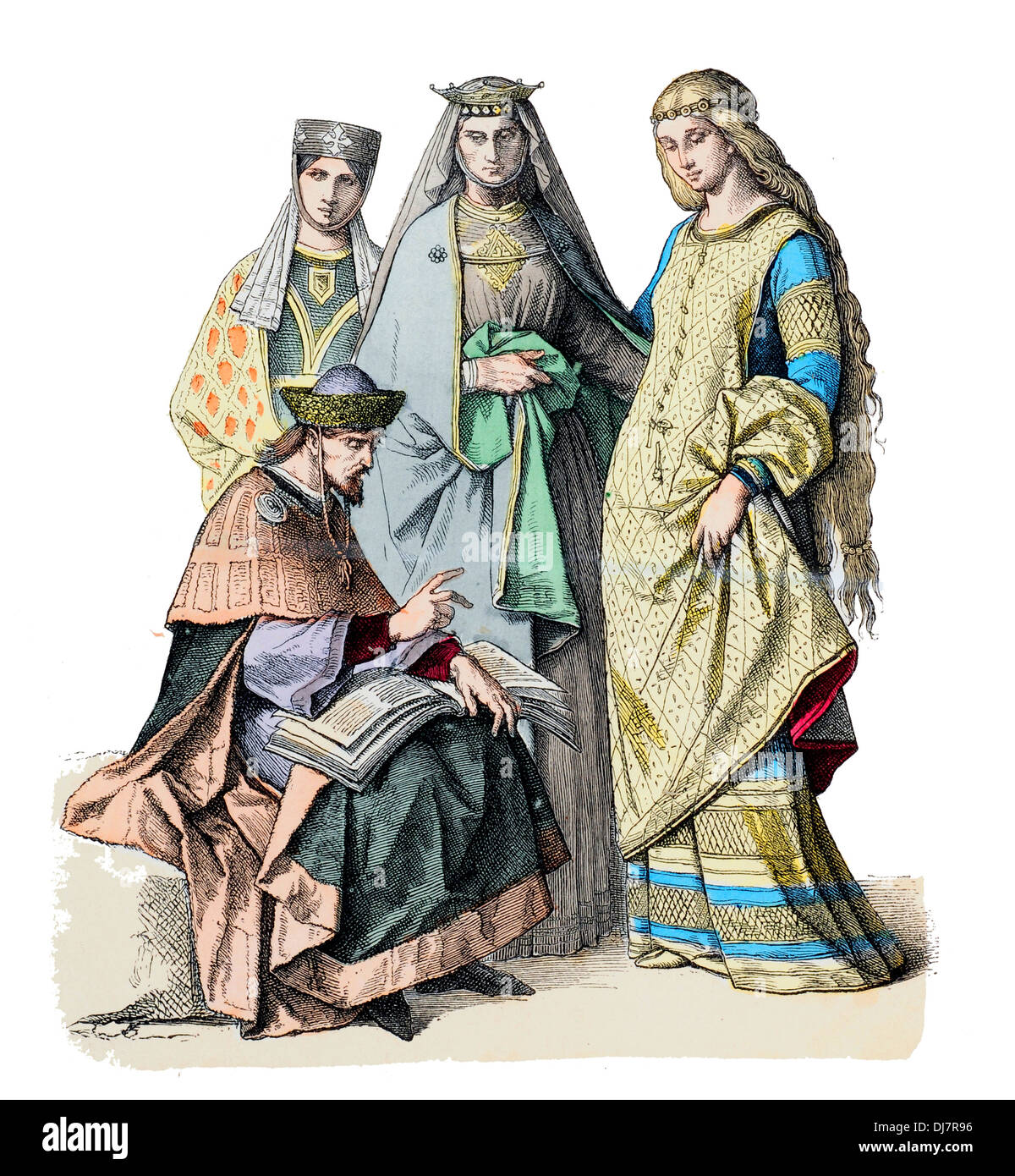 Xiii secolo XIII Germania Princess onorevoli Tutor Foto Stock