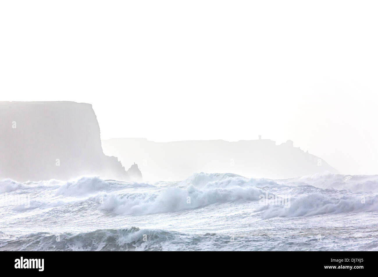 Mare mosso al Cliffs of Moher da Doolin, Co. Clare, Irlanda Foto Stock