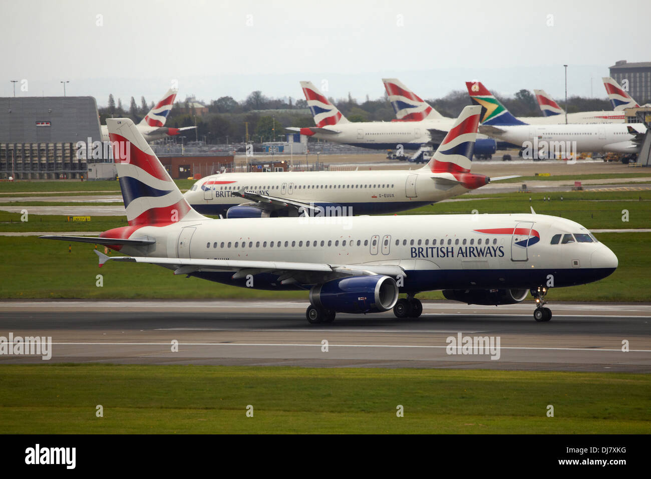 British Airways Airbus A320 all'Aeroporto di Londra Heathrow Foto Stock