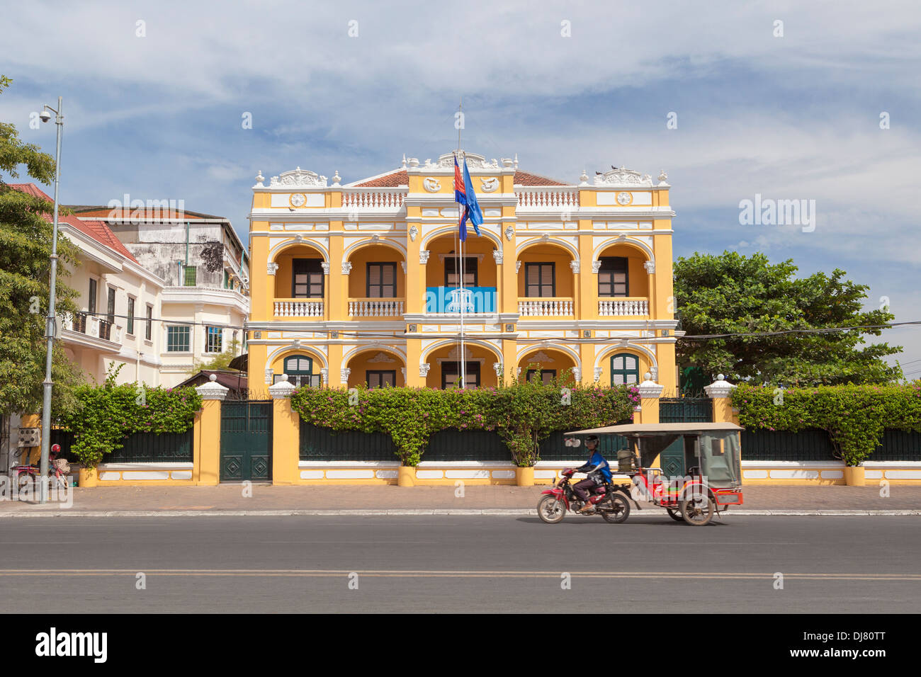 La sede dell'UNESCO di un vecchio edificio coloniale, Phnom Penh Cambogia Foto Stock