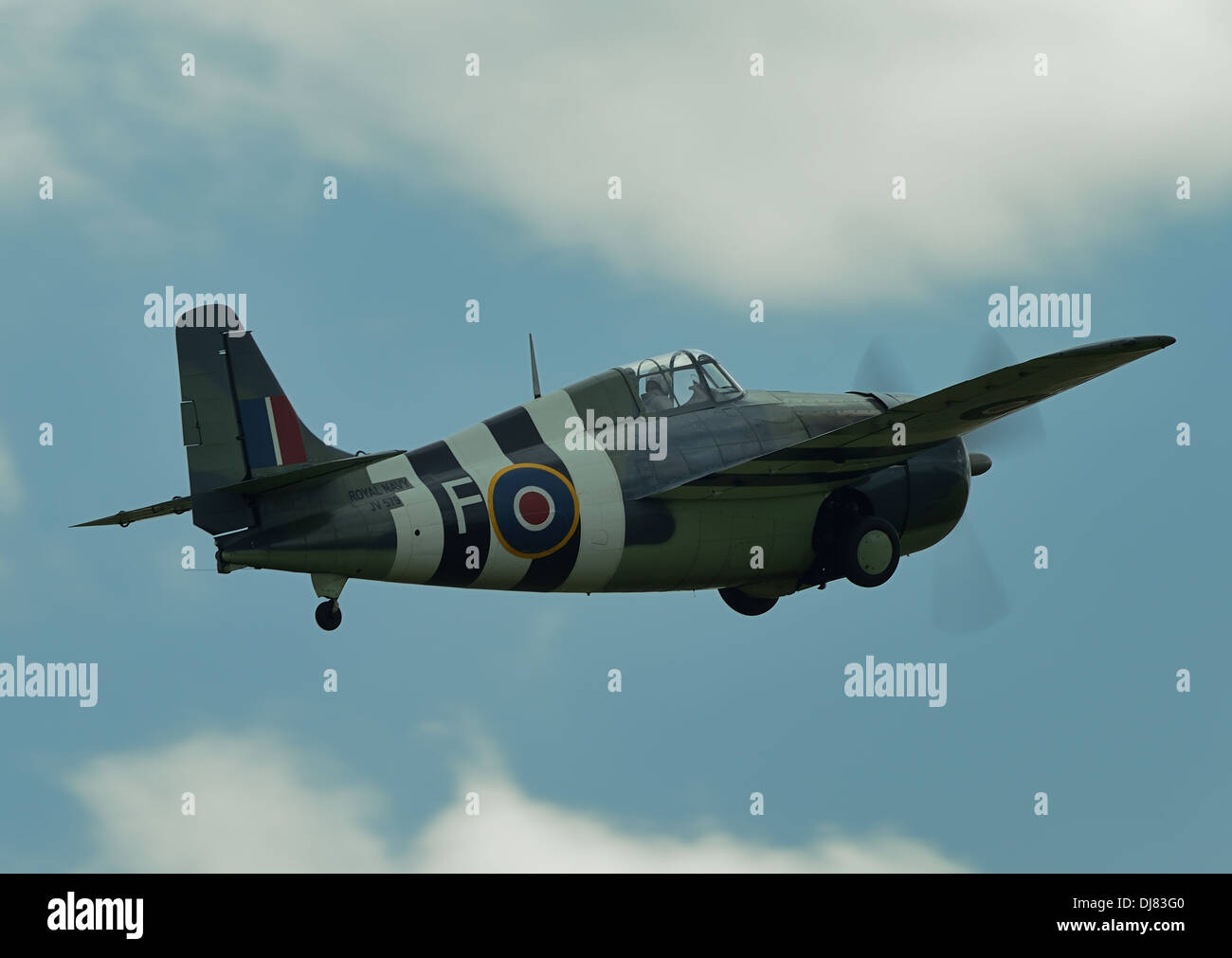 Gruman FM-2 Wildcat,WW2 aereo da combattimento con la Royal Navy iscrizioni di volare a Duxford Air show .UK, 2013 Foto Stock