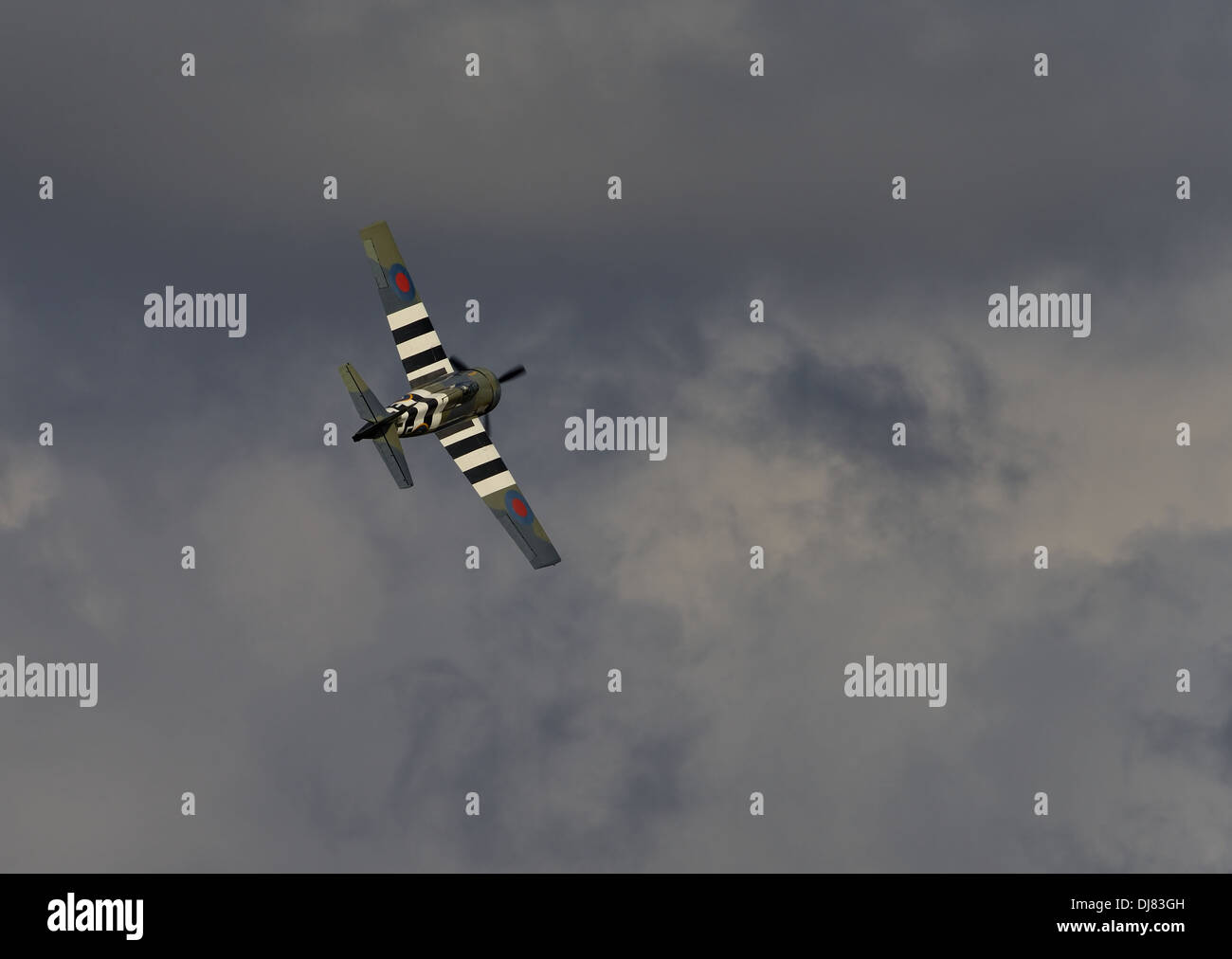 Gruman FM-2 Wildcat,WW2 aereo da combattimento con la Royal Navy iscrizioni di volare a Duxford Air show .UK, 2013 Foto Stock