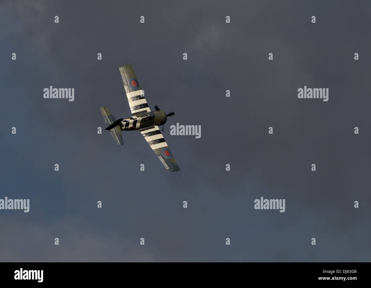 Gruman FM-2 Wildcat,WW2 aereo da combattimento con la Royal Navy iscrizioni di volare a Duxford Air show .UK, 2013 Foto Stock