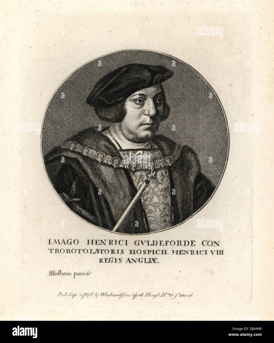 Sir Henry Guildford, Comptroller della famiglia di Re Enrico VIII, morì nel 1532. Foto Stock