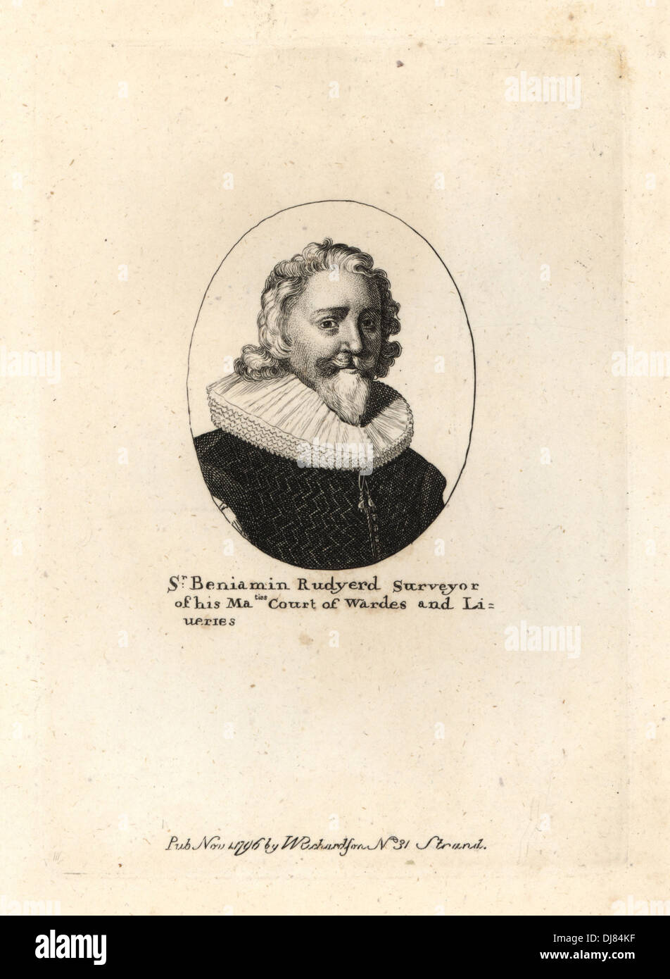 Sir Benjamin Rudgerd, geometra di sua maestà la corte dei reparti e livree. Foto Stock