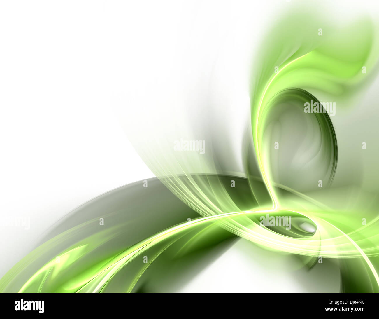 Abstract fractal tesse verdi su sfondo bianco Foto Stock