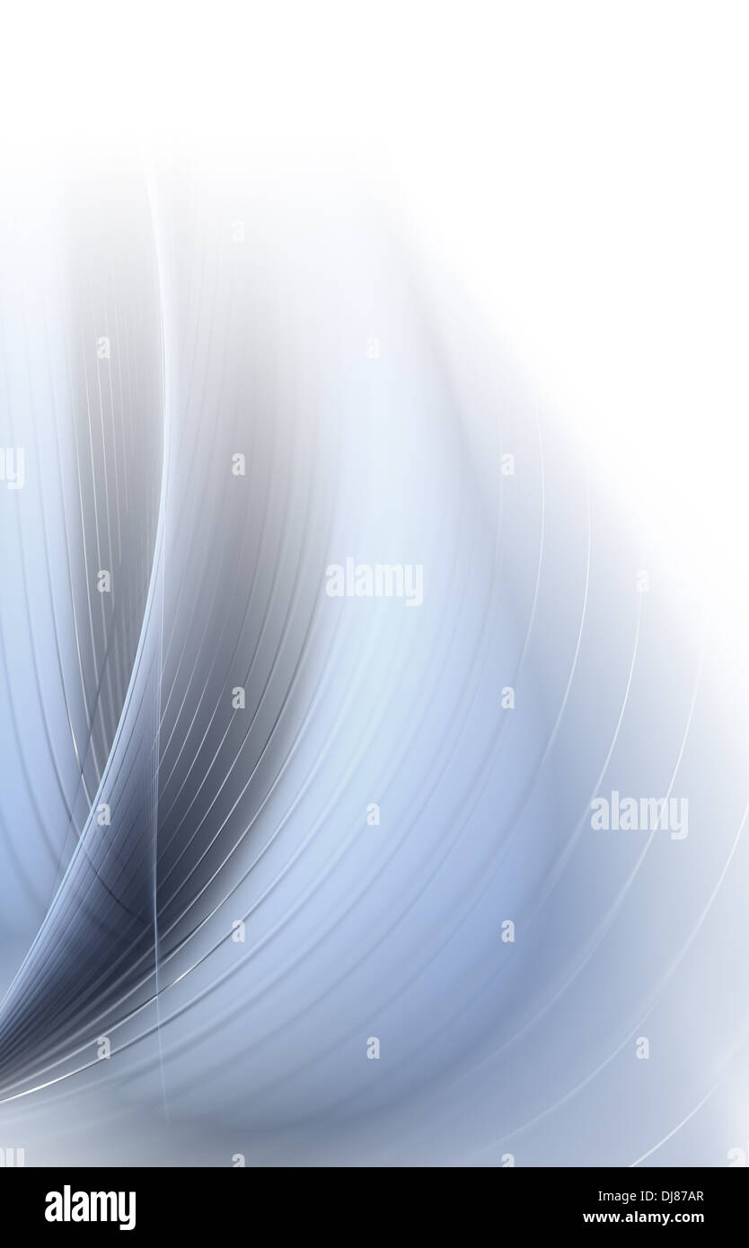 Frattali tesse blu su sfondo bianco Foto Stock